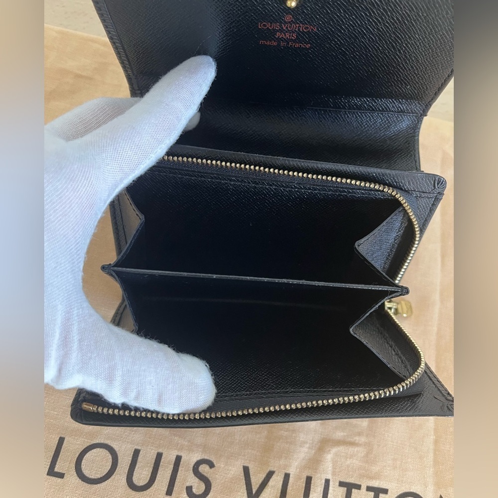 LOUIS VUITTON Black Epi Bifold Wallet Porte-Monnaie Tresor BNWOT 2003 - Picture 12 of 17